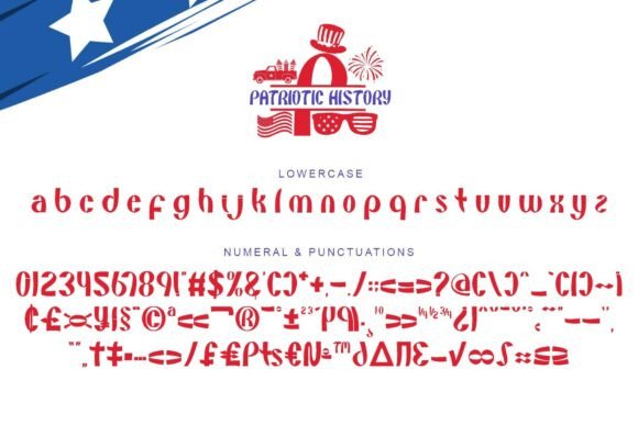 Patriotic History Font PNG with transparent background - Preview 5
