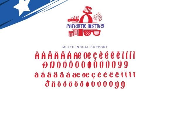Patriotic History Font PNG with transparent background - Preview 6