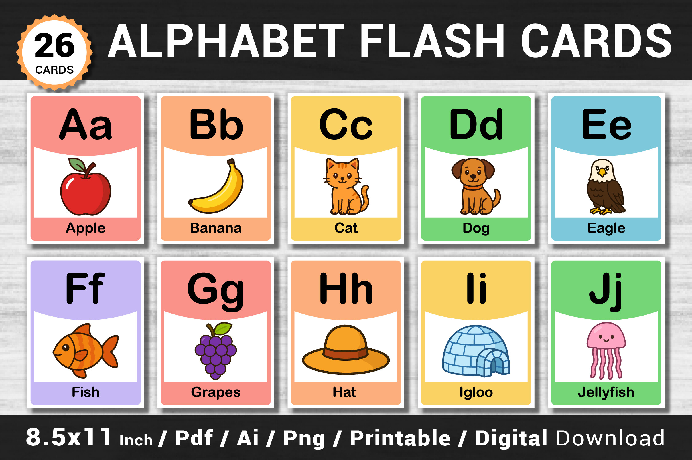 Alphabet Flashcards for Kids