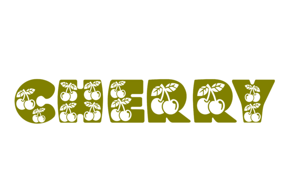 Cheries Font PNG with transparent background - Preview 3
