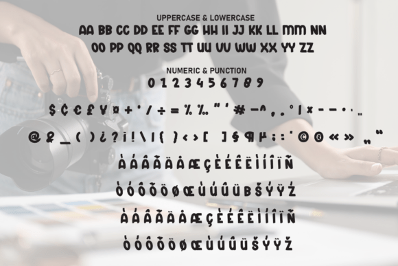 Designer Photograph Font PNG with transparent background - Preview 6