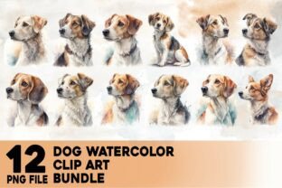 Dog Watercolor Clip Art Bundle Graphic by Hega Prakosa · Creative Fabrica