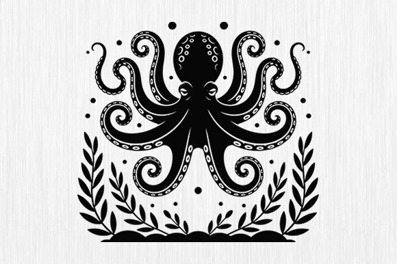 Floral Ocean Animals Svg Dxf, Eps, Png Graphic by VECTOR AREA ...