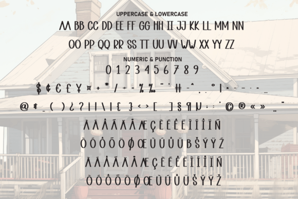 Retro House Font PNG with transparent background - Preview 6