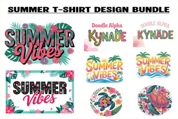 Summer T-Shirt Design Bundle Graphic by Amazin_art