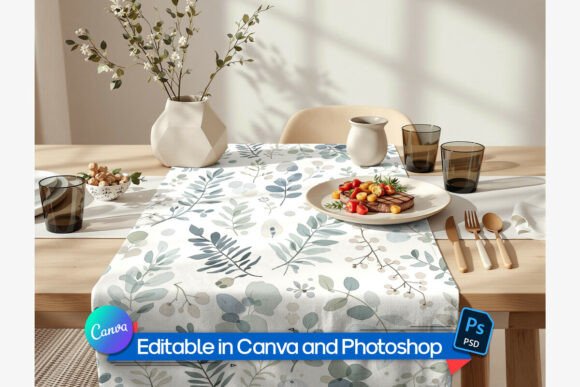 Table Runner Fabric Mockup
