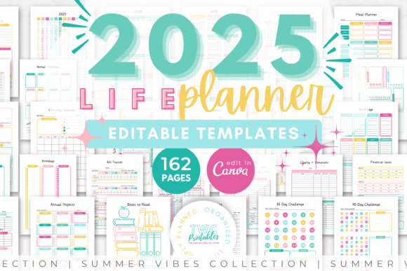 2025 Planner Canva Templates | SUMMER