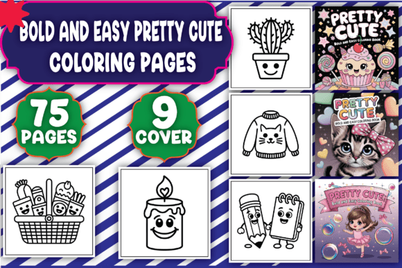 Bold & Easy Pretty Cute Coloring Pages