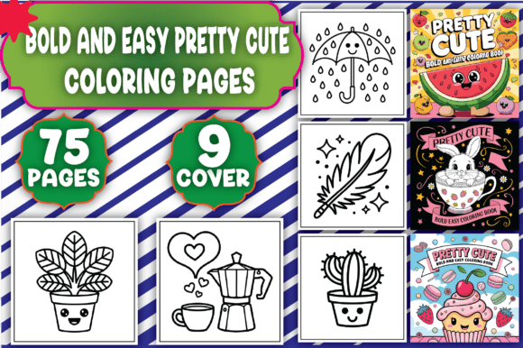 Bold & Easy Pretty Cute Coloring Pages
