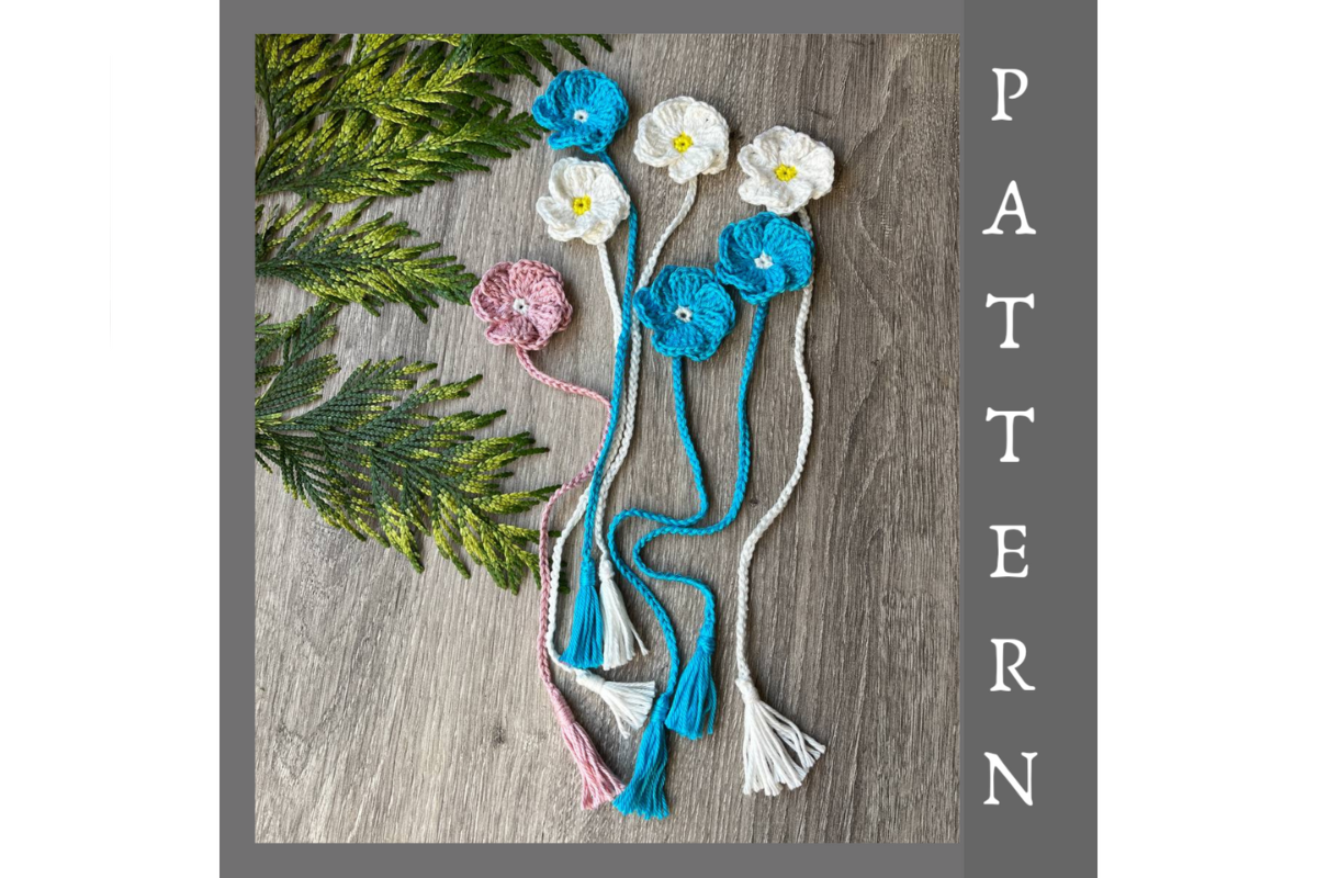 Crochet Flower Bookmark Easy Pattern