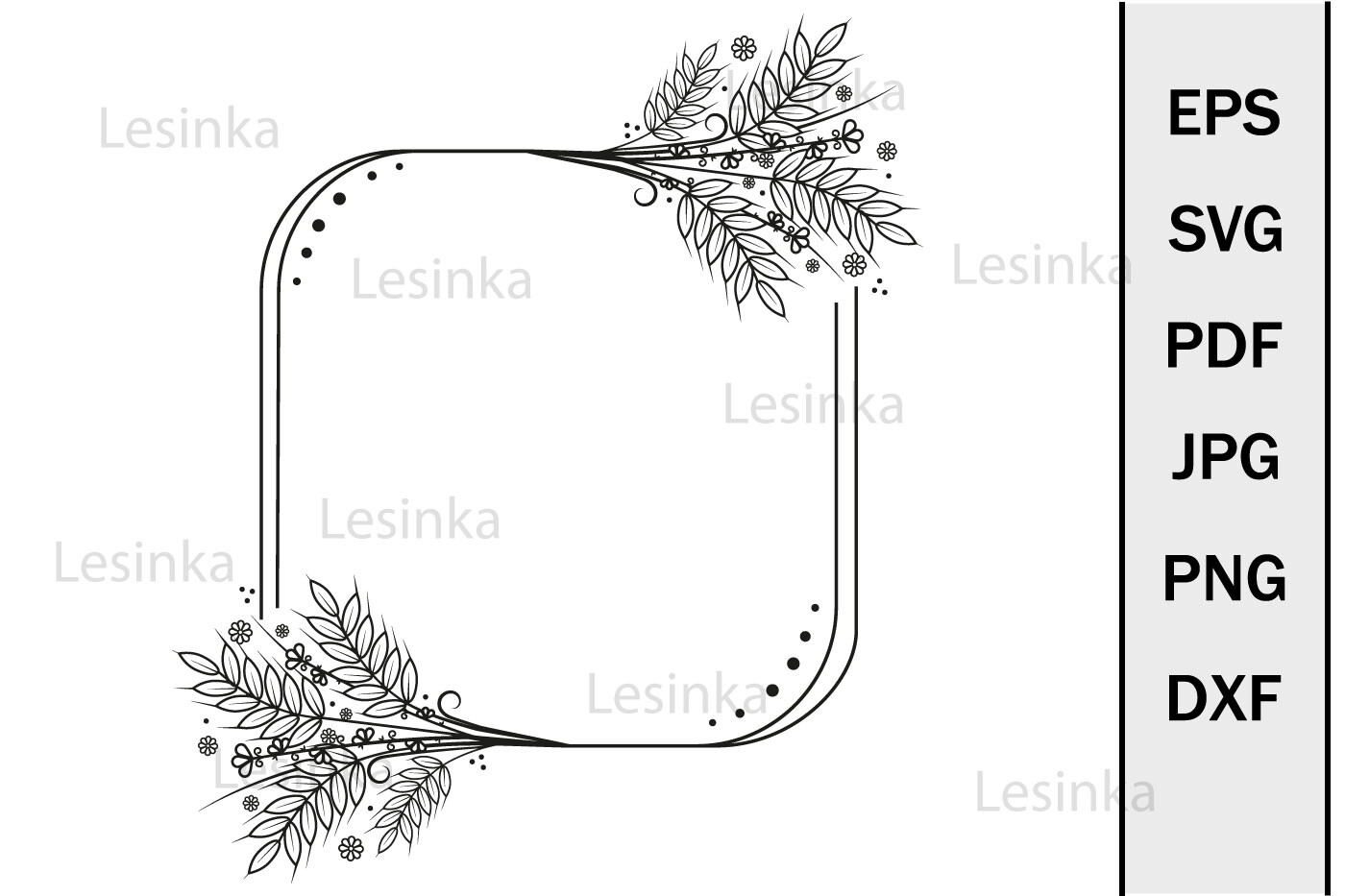 Ears Border Frame Cute Border Frame Made of Wheat Ears Graphic by lesinka ยท Creative Fabrica
