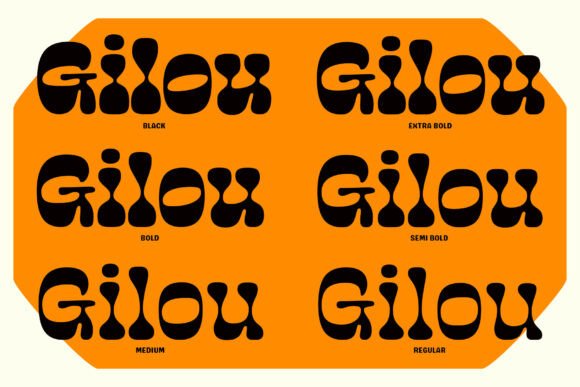 Gilou Font PNG with transparent background - Preview 1