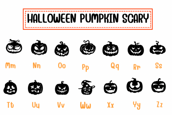 Halloween Pumpkin Scary Font - Preview 2