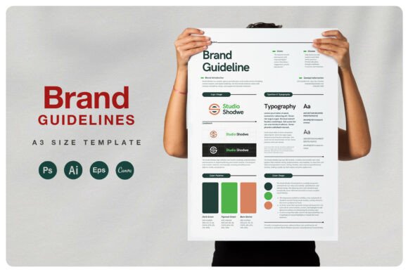 Professional Brand Guidelines Poster for business identity presentation
