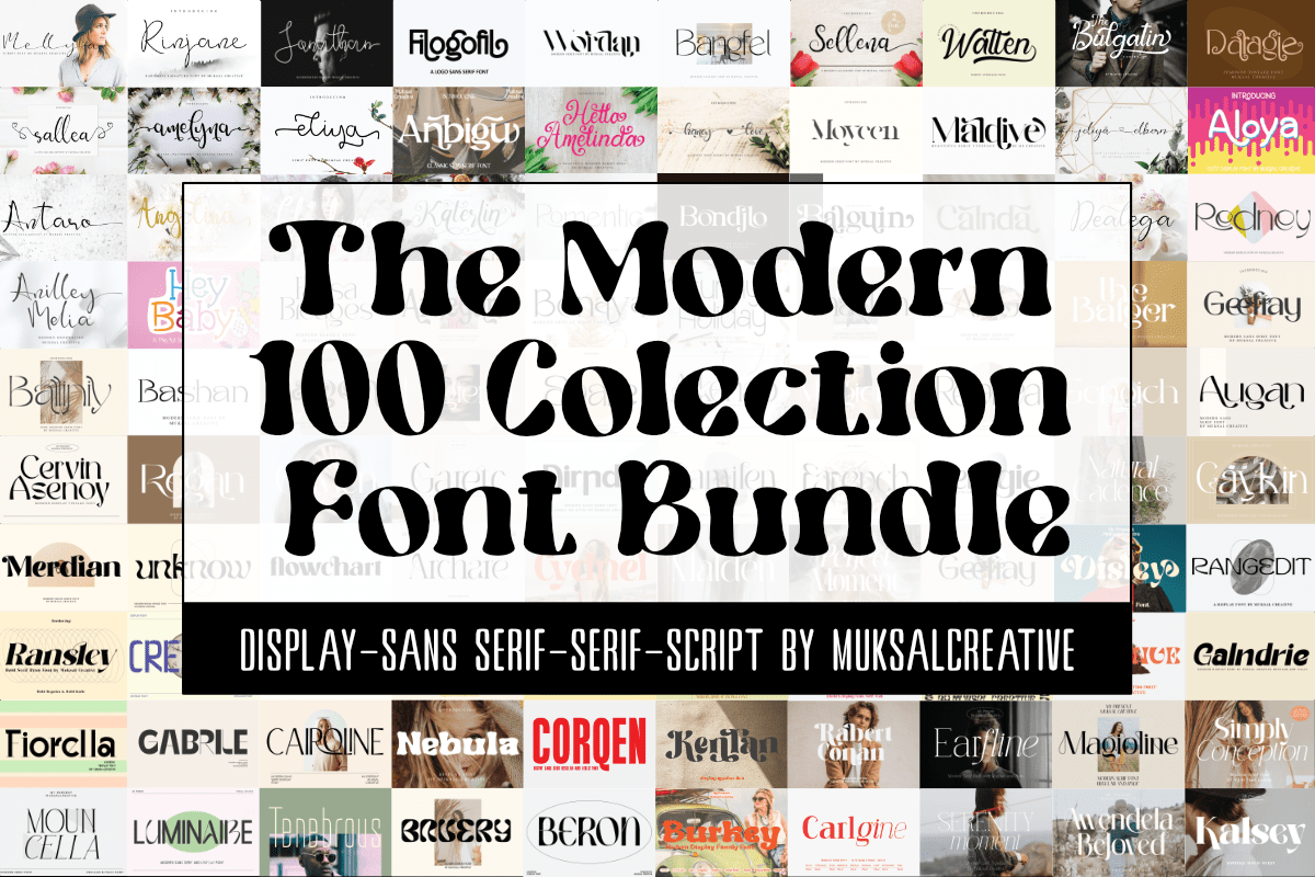 The Modern Collection Font Bundle Bundle · Creative Fabrica