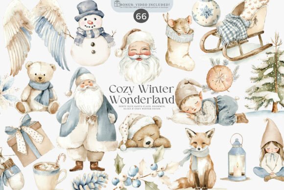 Watercolor Christmas Decor Clipart Graphic Illustrations By Patishop Art