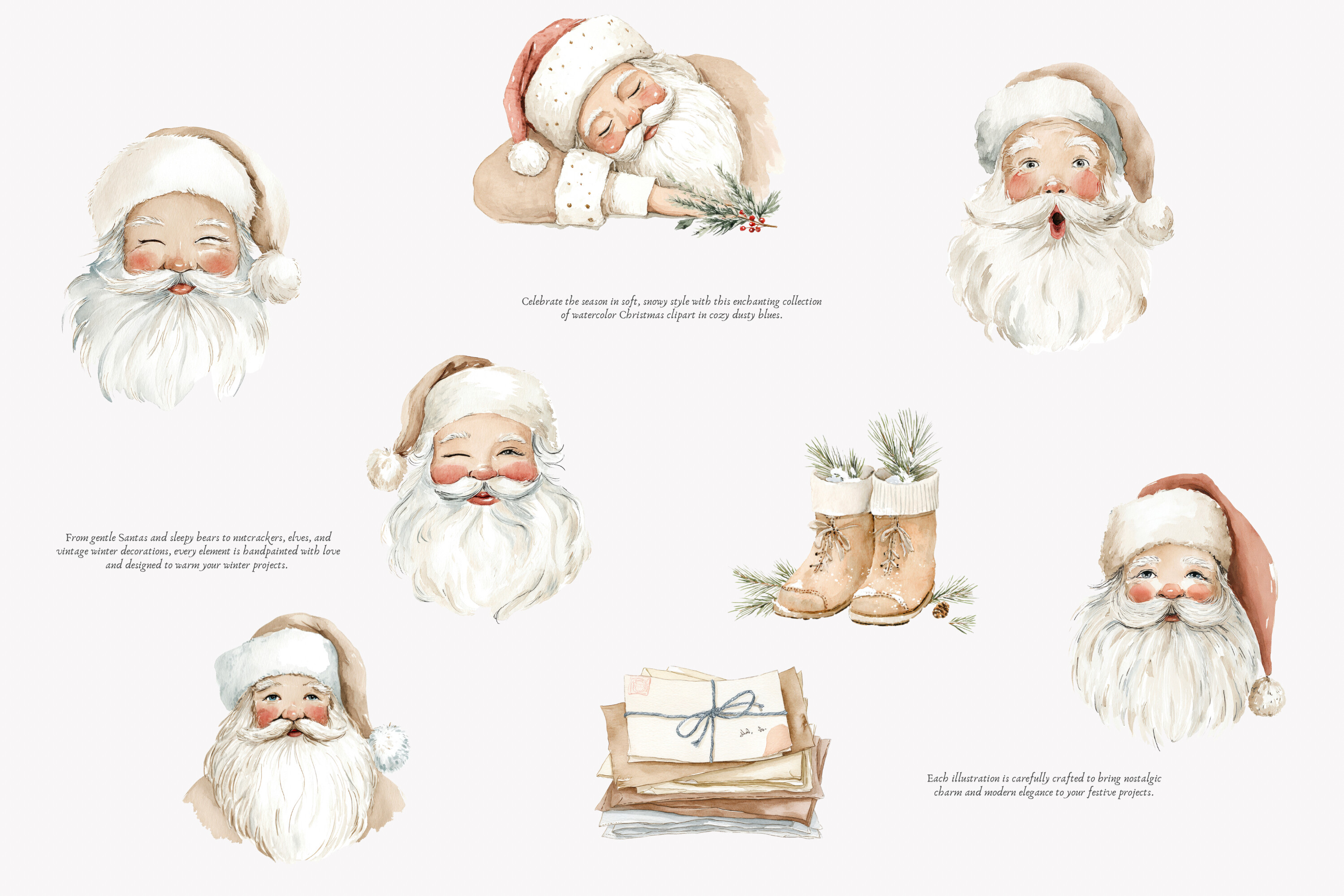 Watercolor Christmas Decor Clipart - photo 3