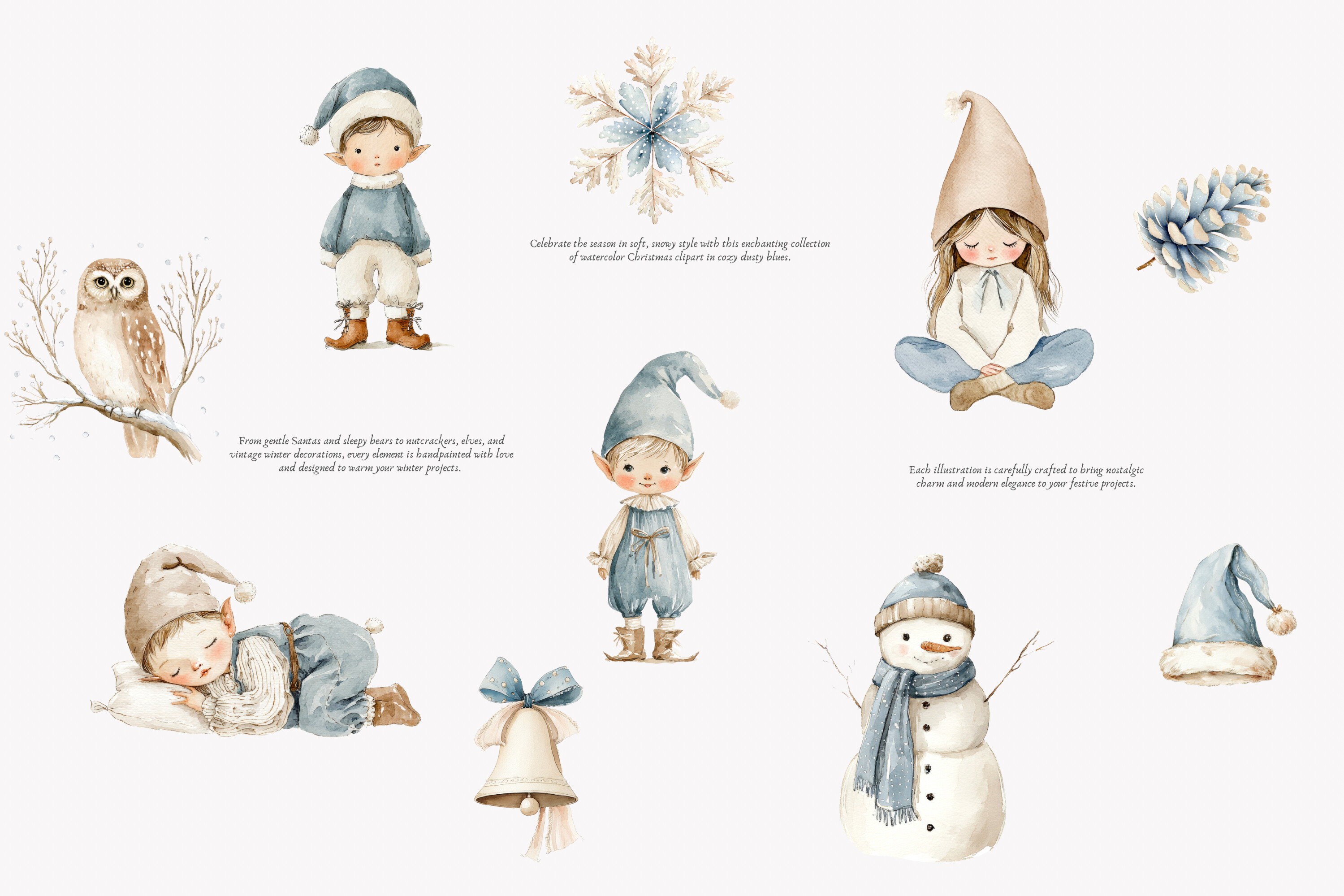 Watercolor Christmas Decor Clipart - photo 7