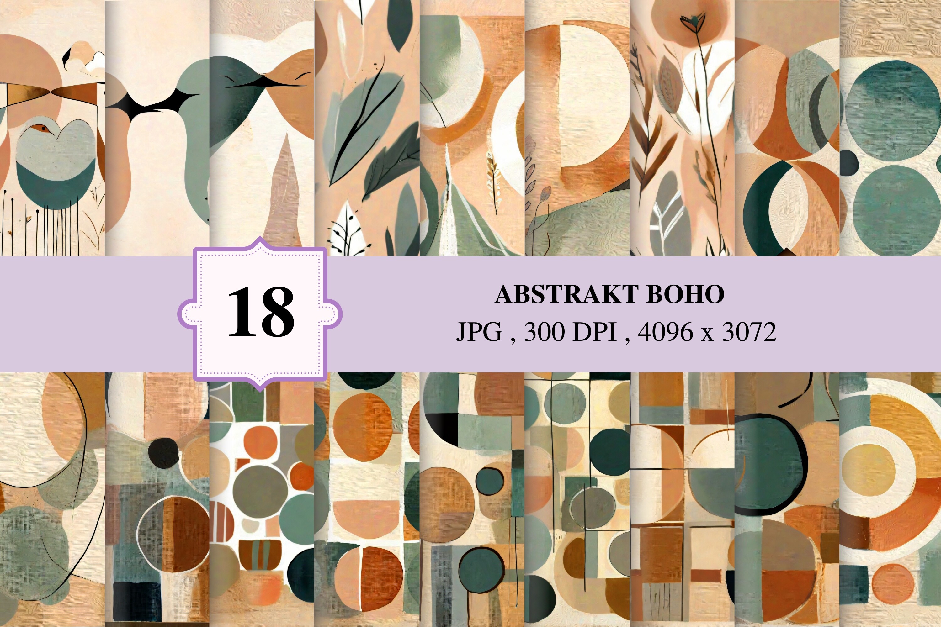 18 Abstrakt Boho Backrounds 1