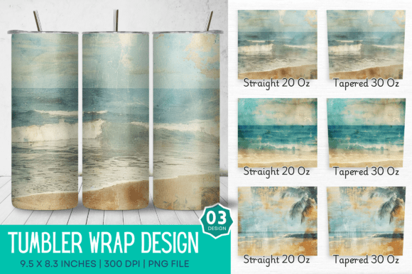 Abstract Beach Grunge Tumbler