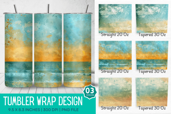 Abstract Beach Grunge Tumbler