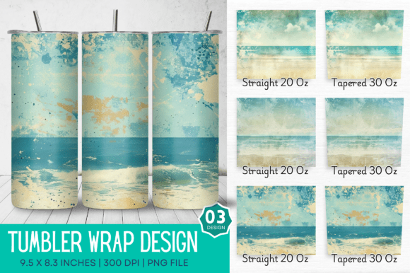 Abstract Beach Grunge Tumbler