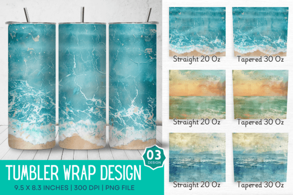 Abstract Beach Grunge Tumbler