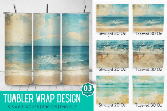 Abstract Beach Grunge Tumbler