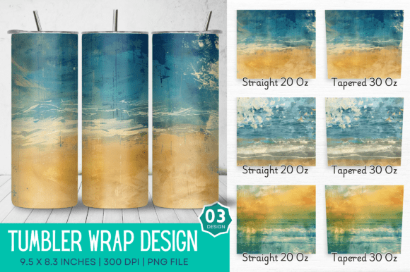 Abstract Beach Grunge Tumbler