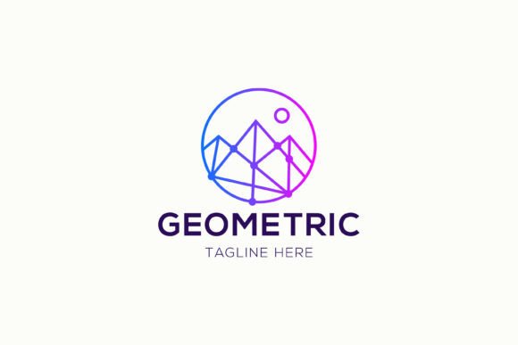 Abstract Geometric Mountain Logo Techno Gráfico Modelos de logotipo Por captoro