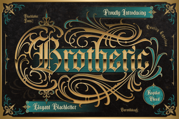 Brotheric Font by Burntilldead · Creative Fabrica font preview