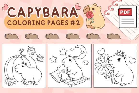 Capybara Coloring Pages #2