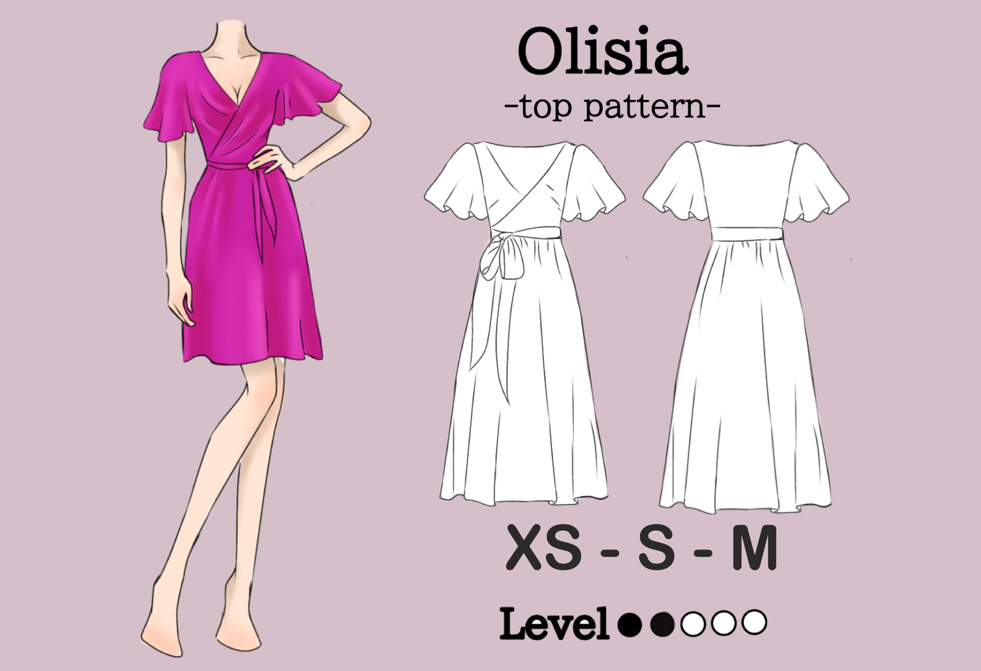 Collar Wrap Dress