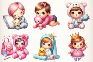 Cute Baby Girl PNG Cliparts Graphic by daily.arts · Creative Fabrica