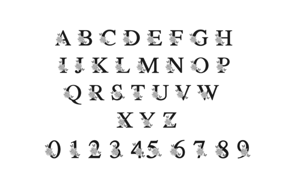 Daisy Butterfly Font PNG with transparent background - Preview 6