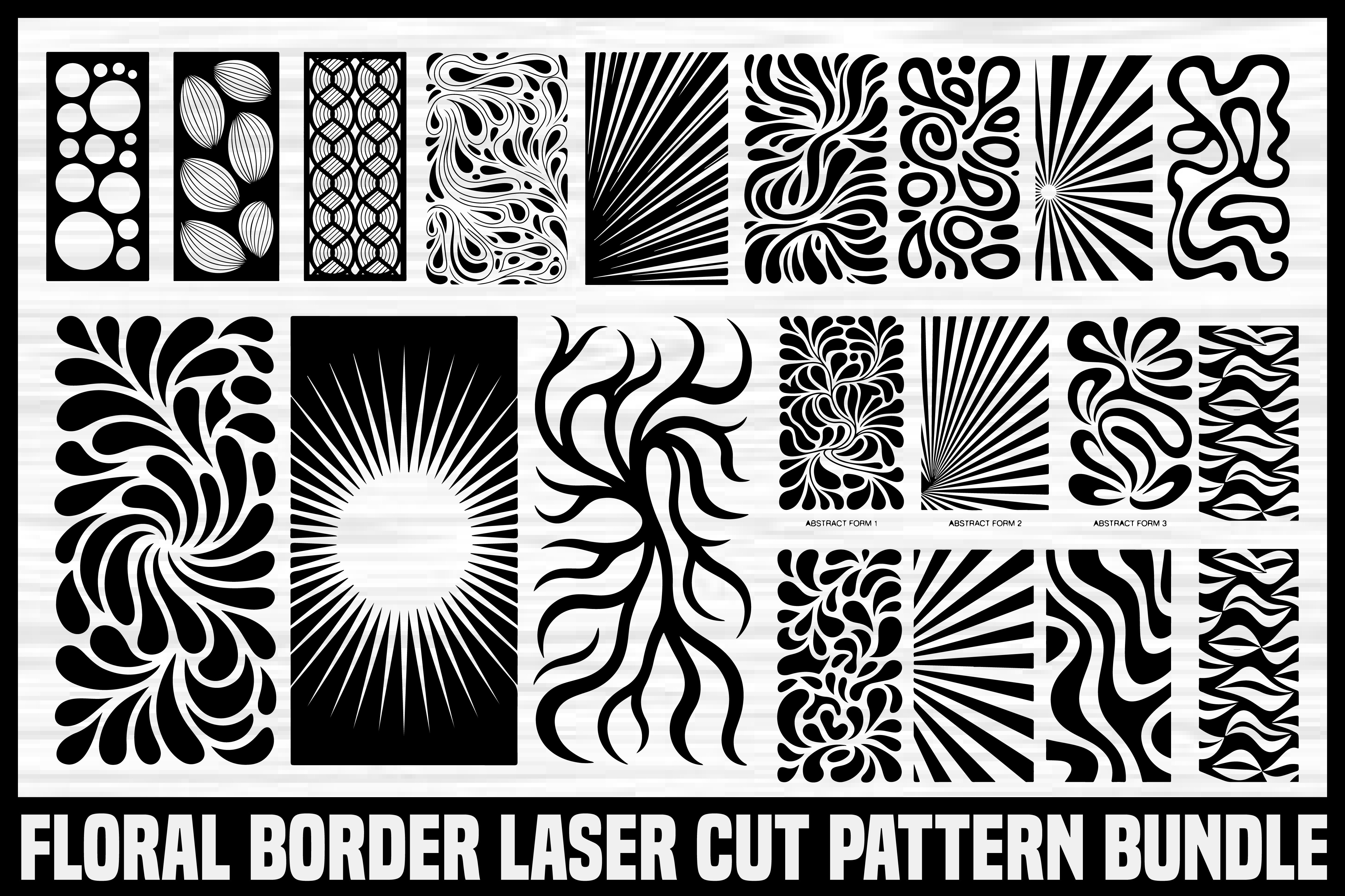 Floral Pattern Laser-Cut Nail Art Stencil