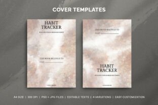 Habit Tracker Cover Template Set Graphic by Pugazh Logan · Creative Fabrica
