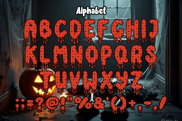 Halloween Blood Font - Preview 4