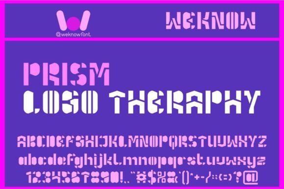Holographic Mind Font PNG with transparent background - Preview 3