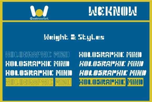 Holographic Mind Font PNG with transparent background - Preview 6