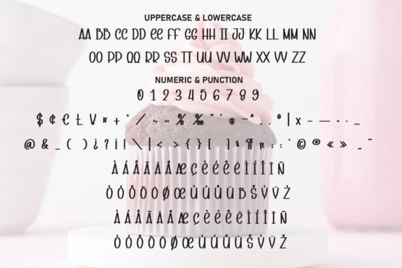Modern Cupcake Font PNG with transparent background - Preview 6