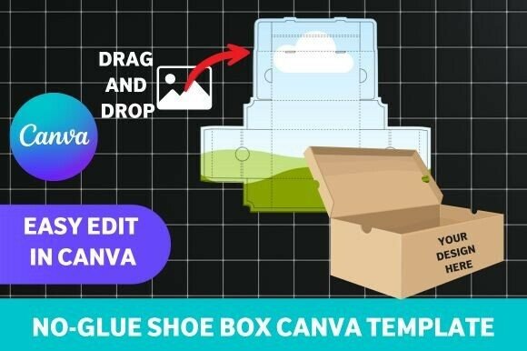 No-Glue Shoe Box Template