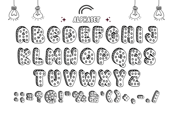 Octopus Sketch Font PNG with transparent background - Preview 3