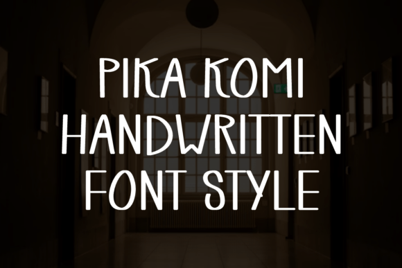 Pika Komi Font PNG with transparent background - Preview 1