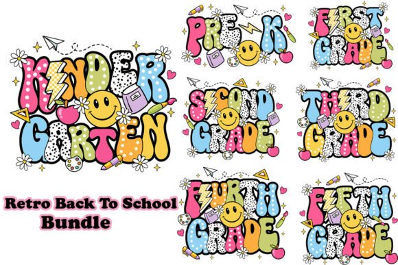 Retro Back To School Coquete PNG Bundle