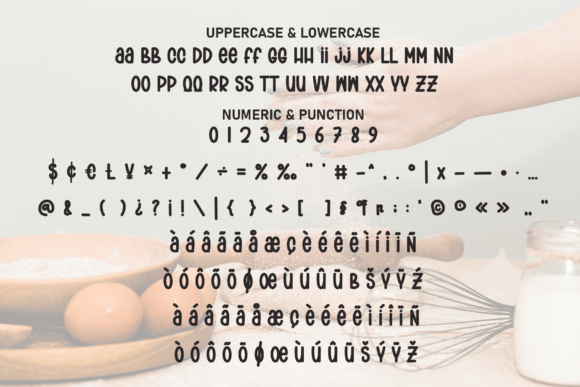 Simple Baking Font PNG with transparent background - Preview 6