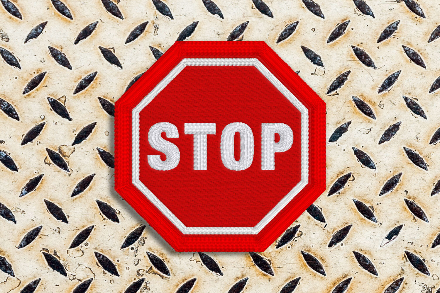 Stop Sign Octagon ITH Applique Patch