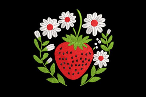 Strawberry with Flowers