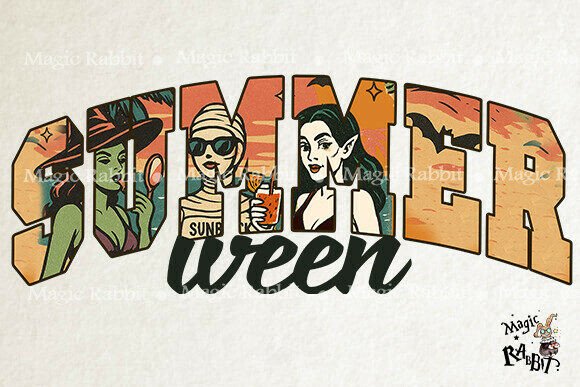 Summerween Png-Summer Halloween Png Graphic Crafts By Magic Rabbit