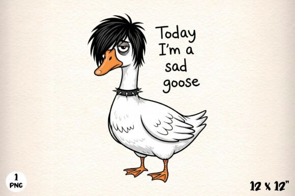 Today I'm a Sad Goose Sublimation Png Grafik T-shirt Designs Von daily.arts